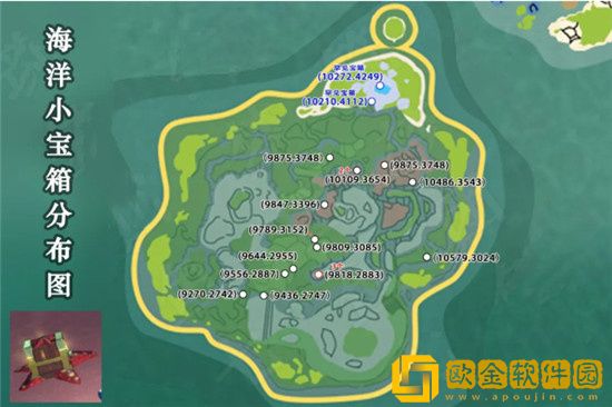 创造与魔法海洋小宝藏位置在哪 创造与魔法海洋小宝藏位置坐标分享