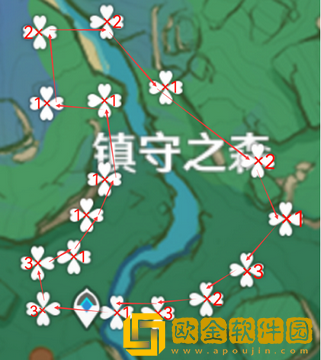 原神稻妻树木采集路线 原神稻妻树木分布采集路线图一览