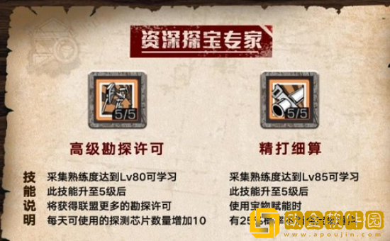 明日之后探宝者技能怎么加点