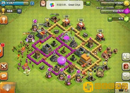 部落冲突6本神阵图怎么布局