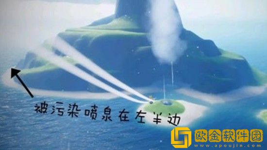 光遇圣岛被*染的喷泉在哪