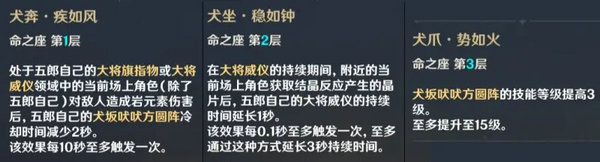 原神五郎命之座推荐 原神五郎核心命之座是什么