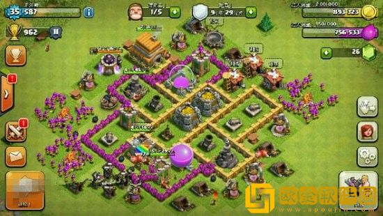 部落冲突6本神阵图怎么布局