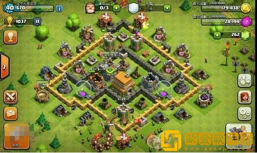 部落冲突6本神阵图怎么布局