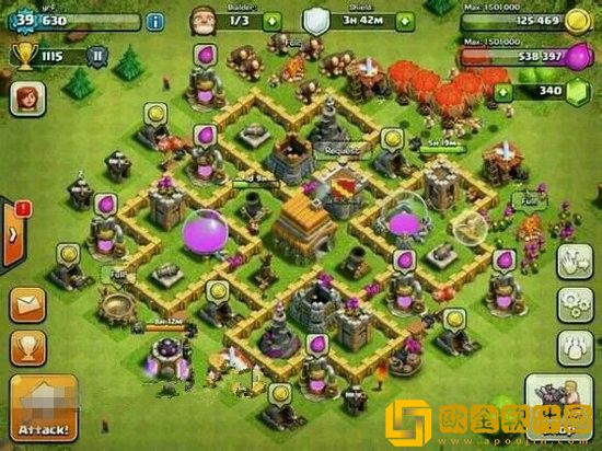 部落冲突6本神阵图怎么布局