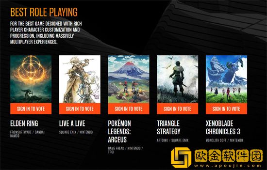 TGA2022年度游戏大奖提名