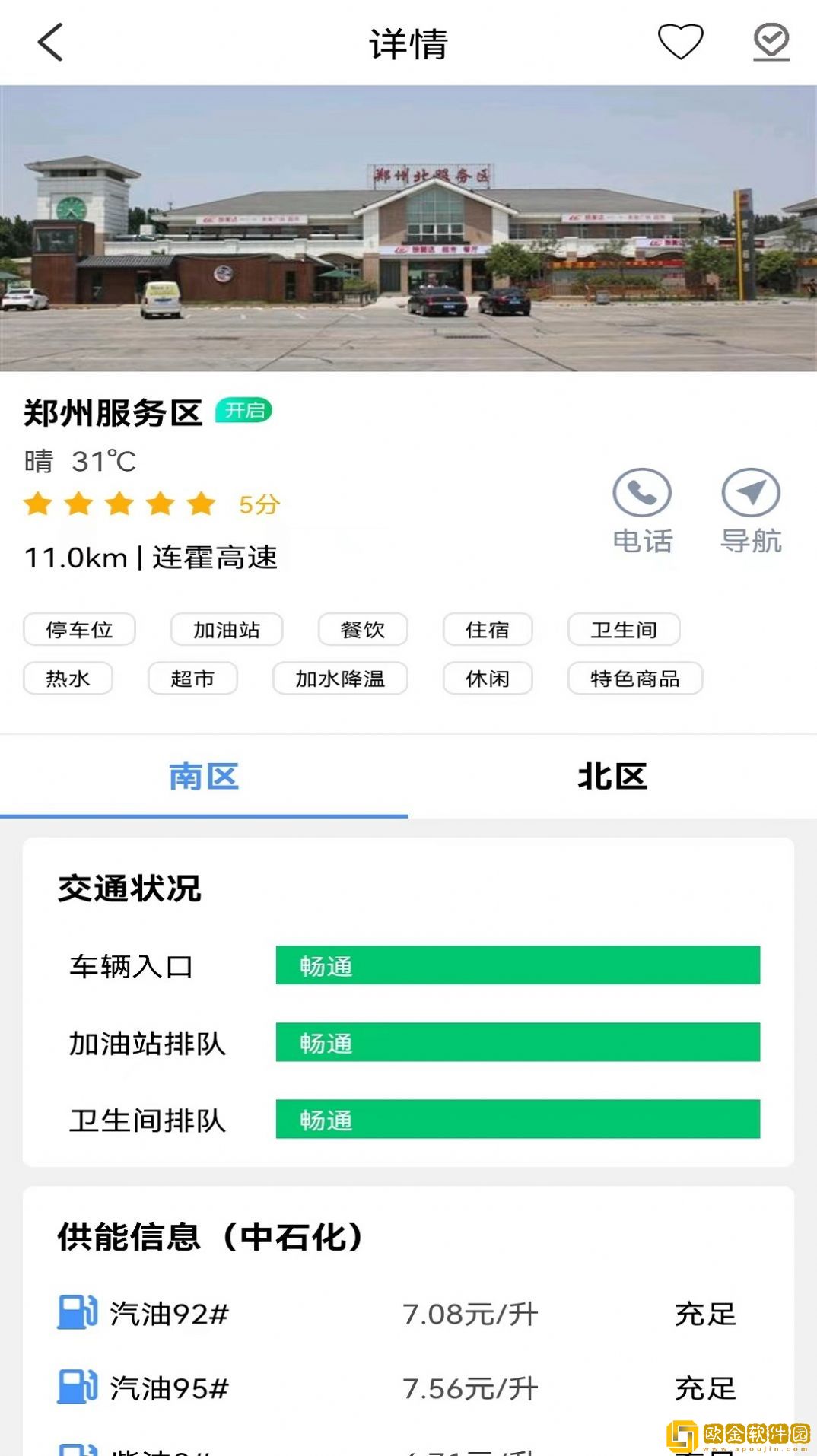 服务区综合信息