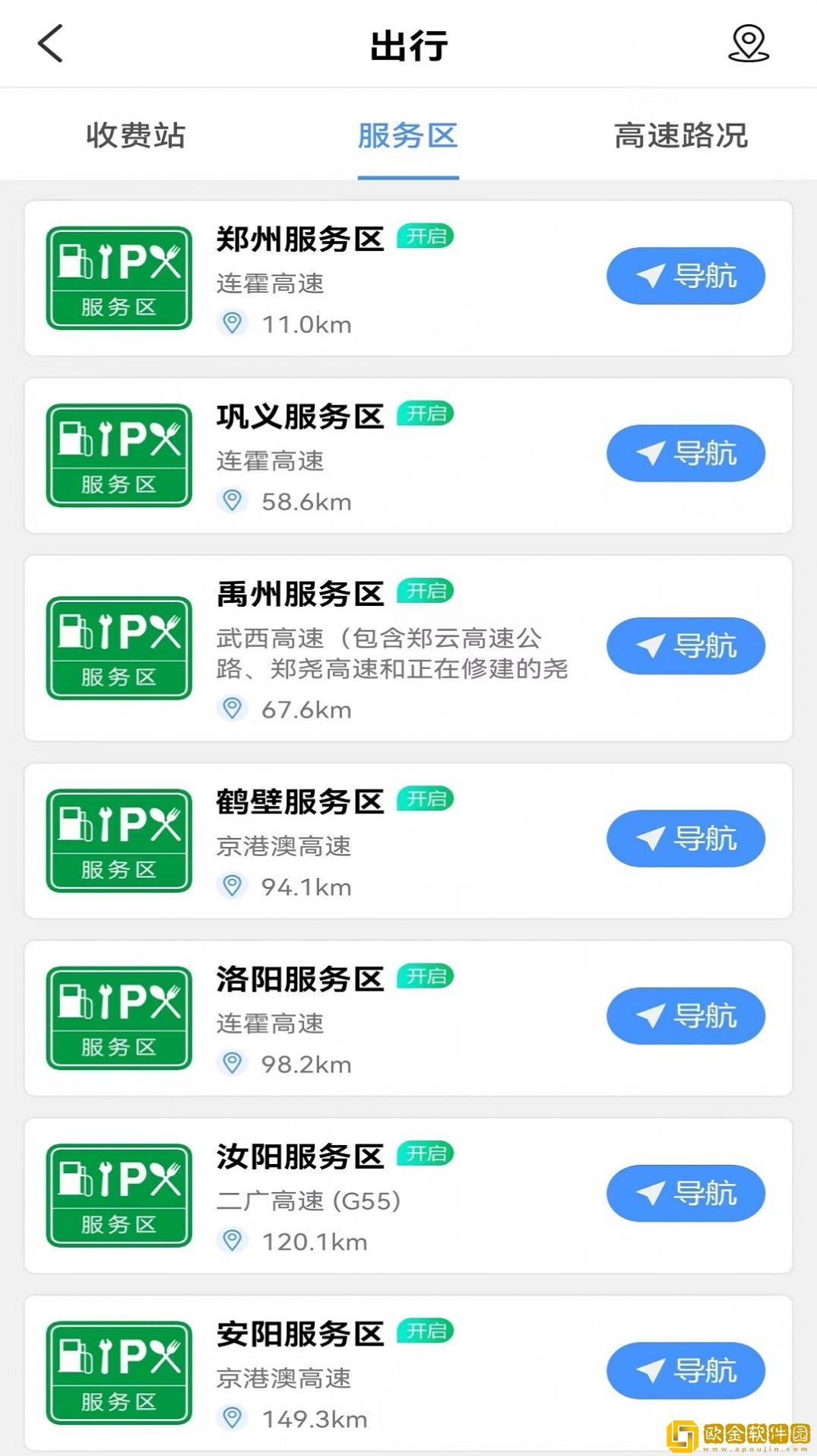 服务区综合信息