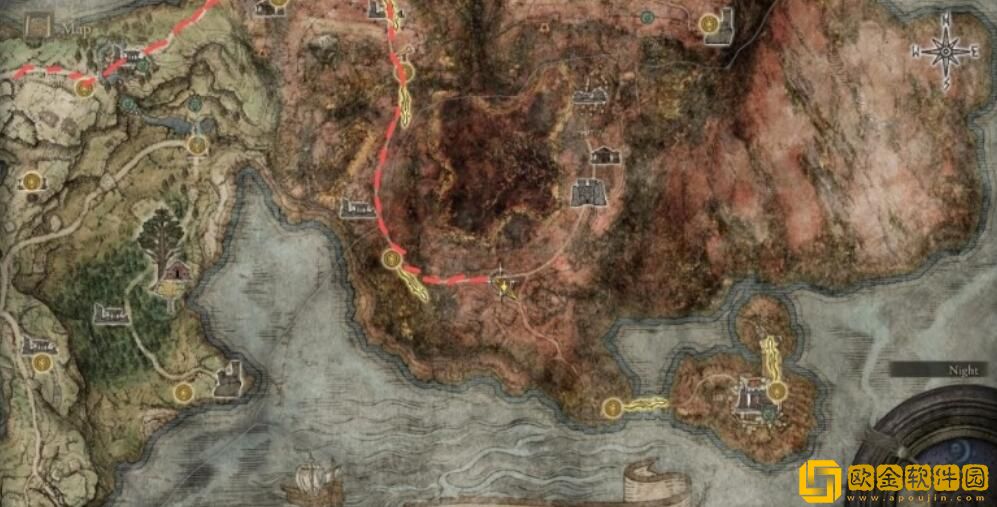 艾尔登法环地图碎片分布