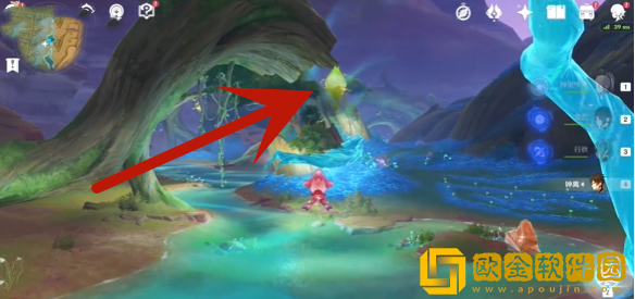 原神甘露花海树桩宝箱在哪