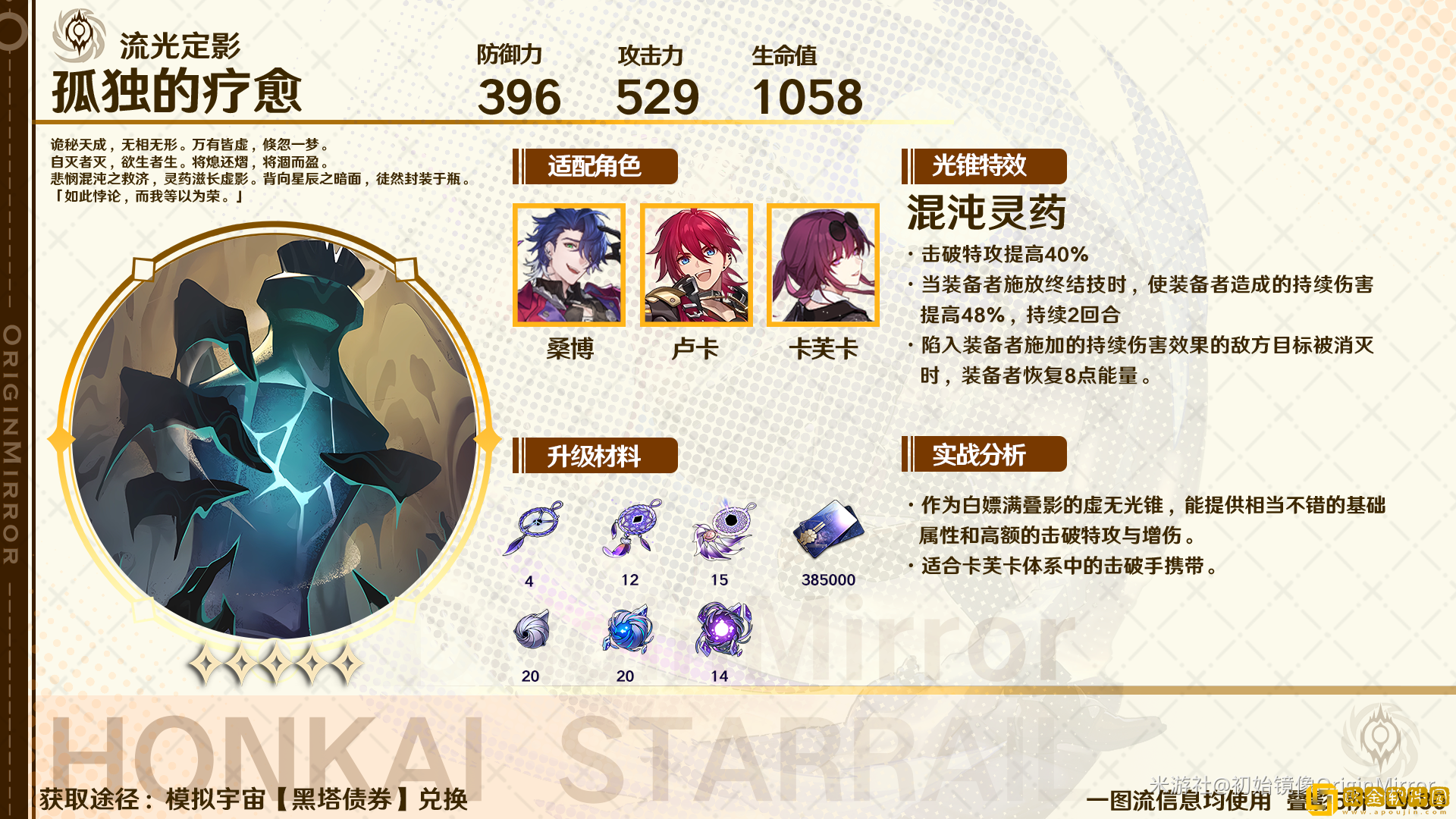 崩坏星穹铁道孤独的疗愈适合谁