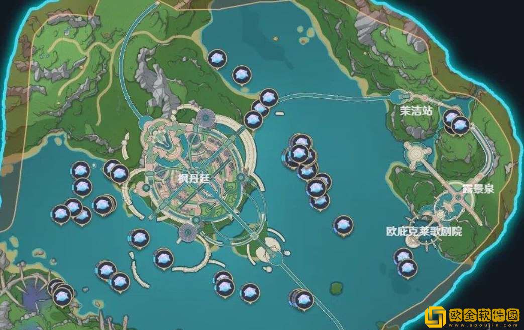 原神海露花高效采集路线图一览-原神海露花高效采集路线图分享