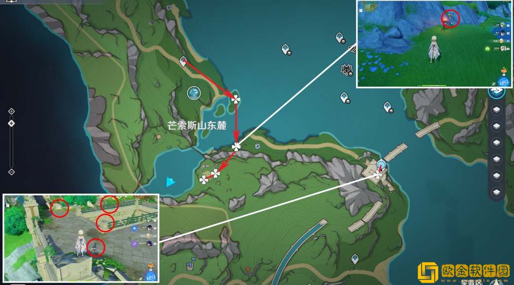 原神子探测单元采集路线图分享