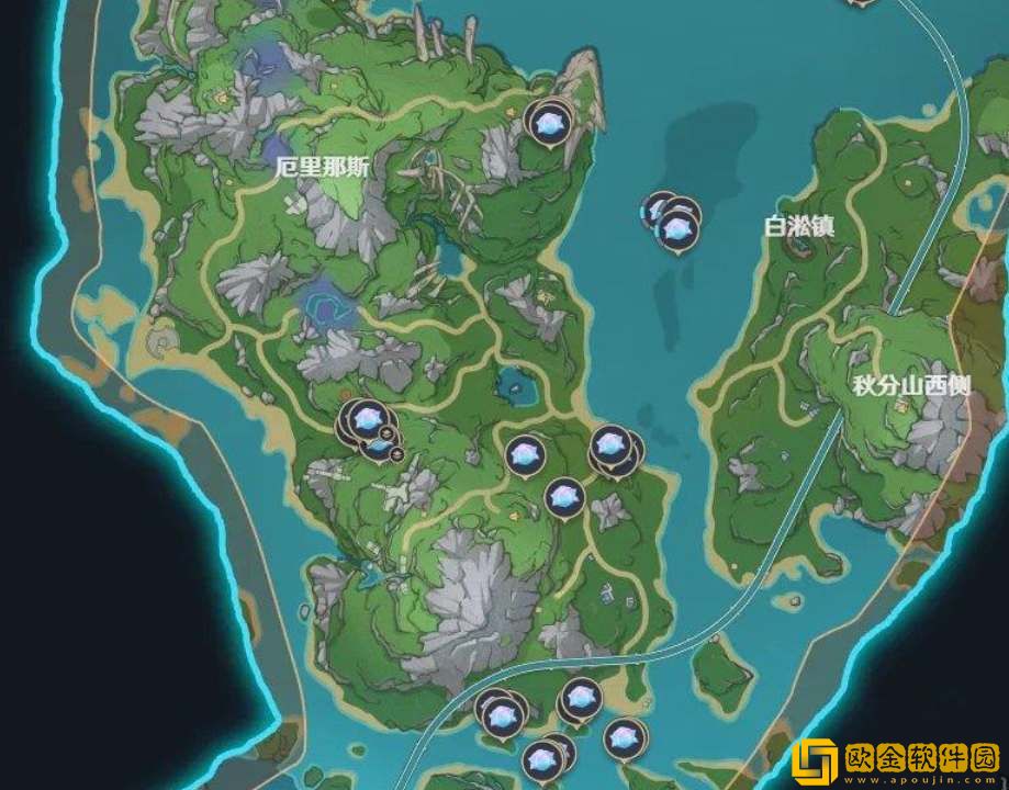 原神海露花高效采集路线图一览