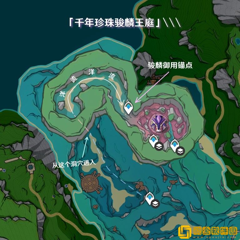 原神千年珍珠骏麟锚点怎么开