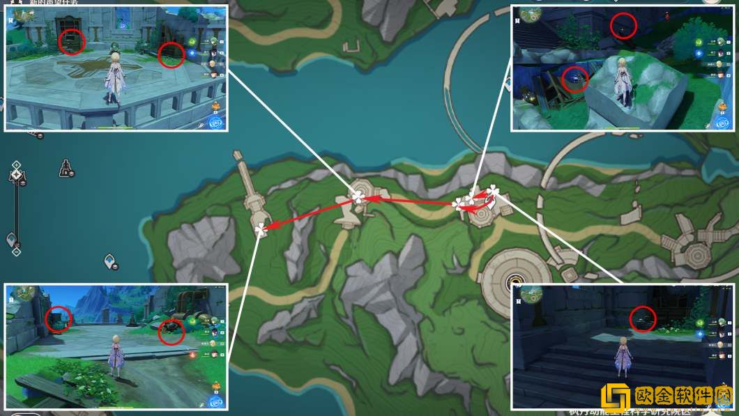 原神子探测单元采集路线图分享