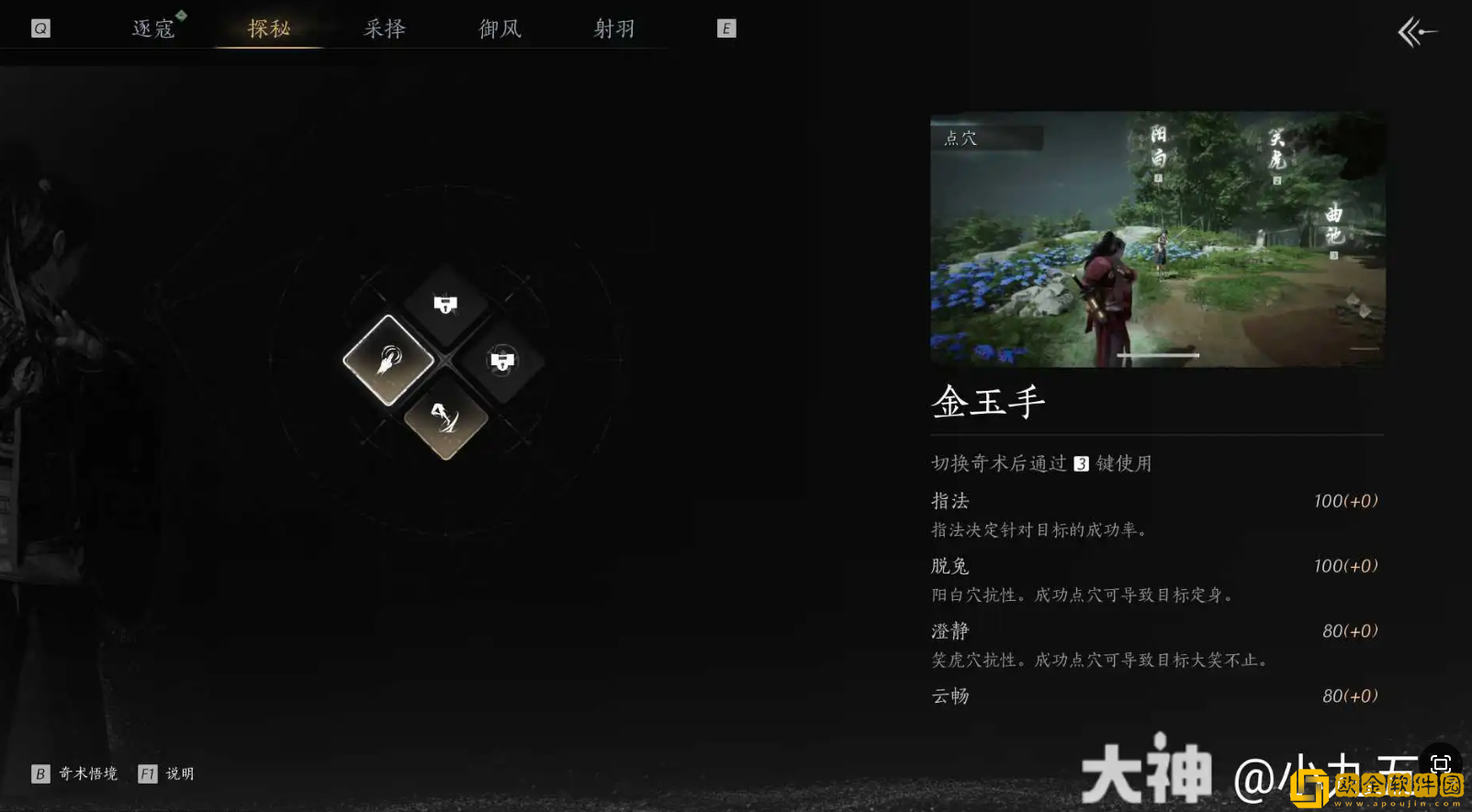 燕云十六声奇术金玉手怎么获得