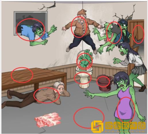 汉字找茬王末日危机帮助爷奶脱离险境怎么过关