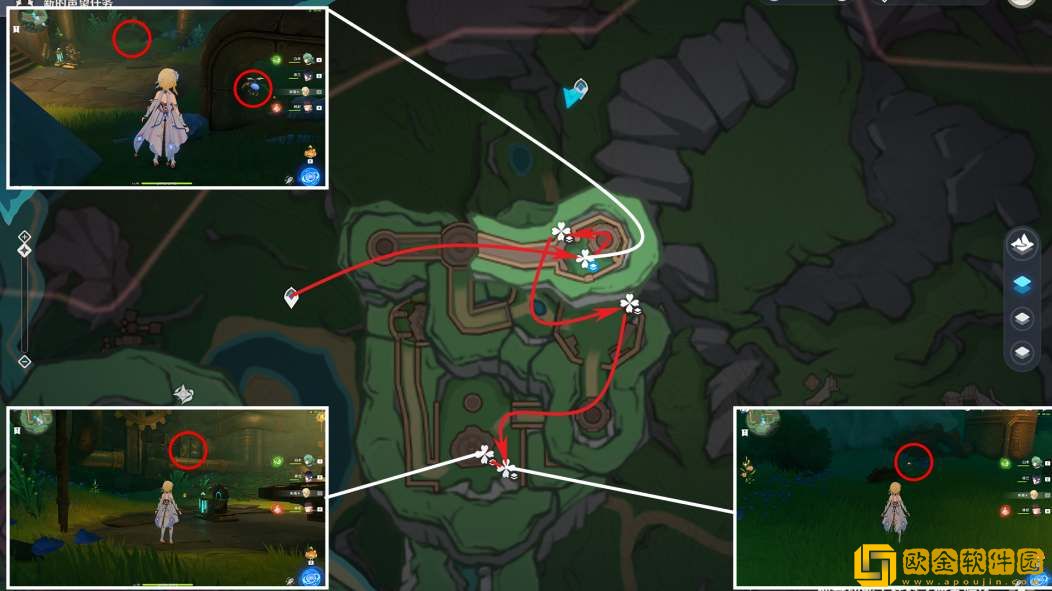 原神子探测单元采集路线图分享