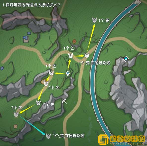 原神发条机关齿轮收集路线图