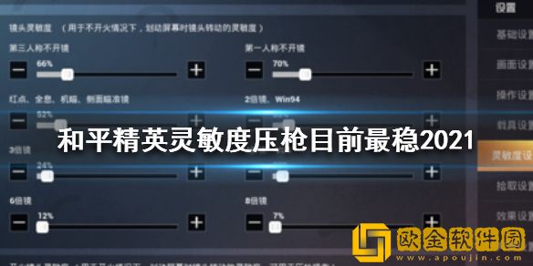 和平精英灵敏度怎么设置-和平精英2021最稳灵敏度设置推荐