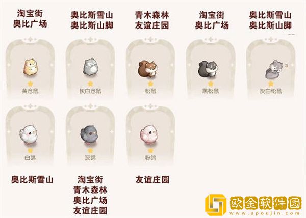 奥比岛手游宠物分布在什么地方-奥比岛手游宠物分布位置分享