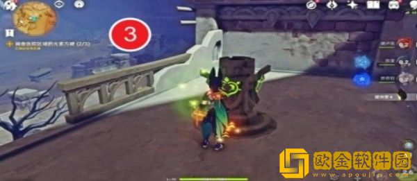 原神魔鳞病医院三个元素方碑在哪里