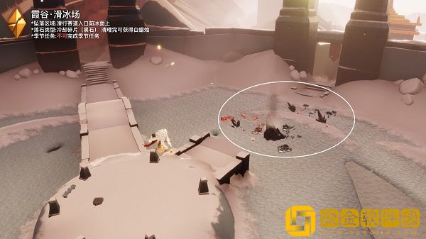 光遇破晓季霞谷黑暗碎片红石在哪里