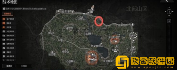 暗区突围南侧的山石位置在哪里