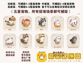 奥比岛手游宠物分布位置在哪里