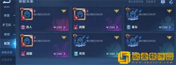 王者荣耀亲密度等级有哪些