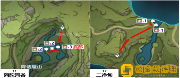 原神月莲采集的线路是什么样