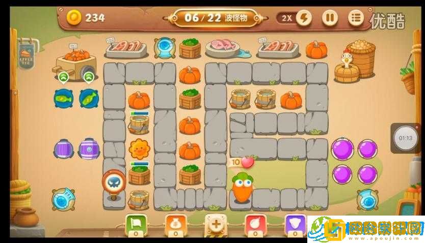 保卫萝卜 3 集市第 30 关通关秘籍-详细图文解析金萝卜获取攻略