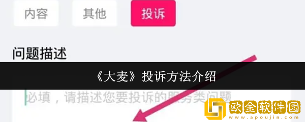 大麦怎么投诉-投诉方法介绍