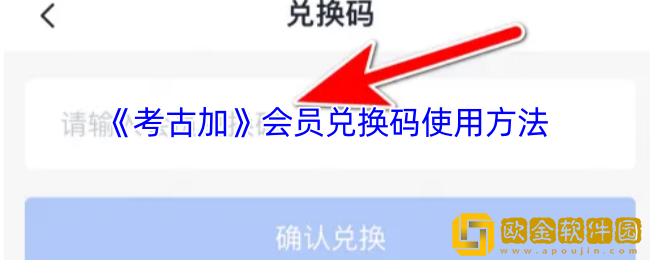 考古加兑换码在哪里输入-考古加会员兑换码使用方法